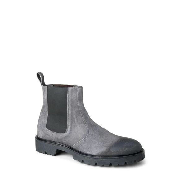 Good Man Brand Men’s 8.5 Genuine Leather Modern City Chelsea Charcoal Boots New
